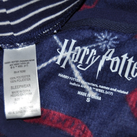 New HARRY POTTER Navy Blue Fleece Pajama Set [D5] - Picture 7 of 8